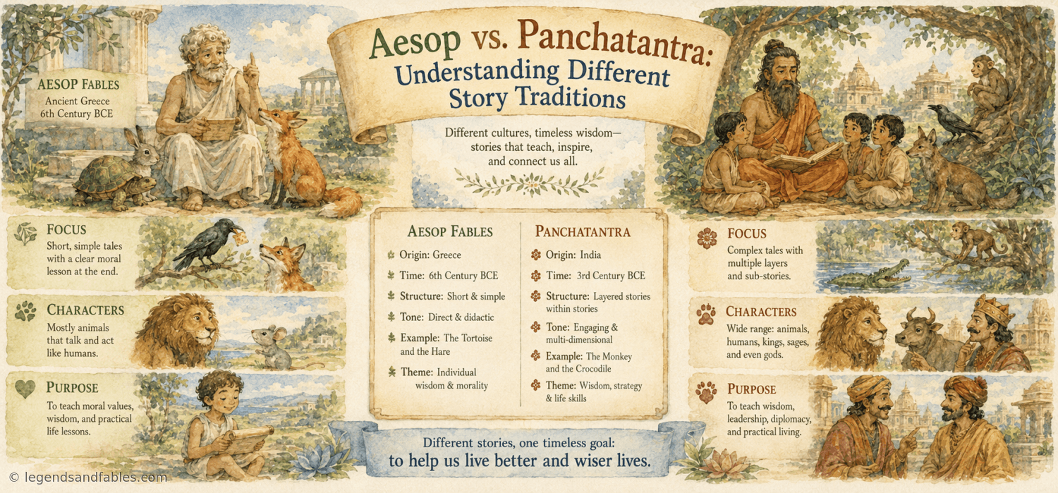 Aesop vs. Panchatantra: Understanding Different Story Traditions