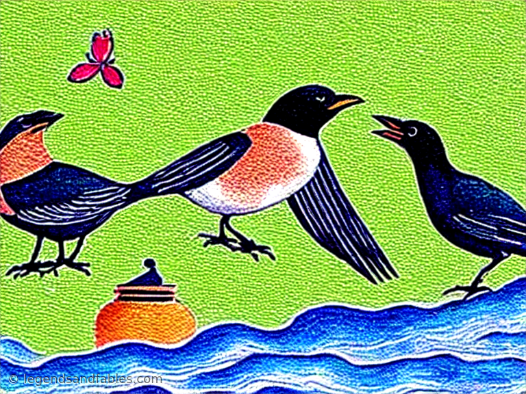 The Crow and the Jug of Water — Legends and Fables