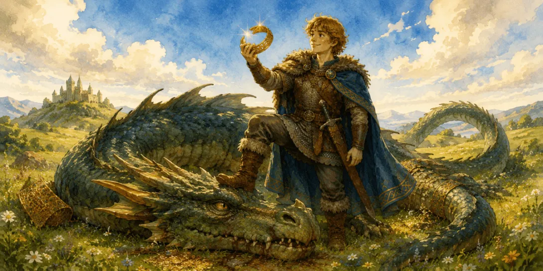 Sigurd and the Dragon Fafnir